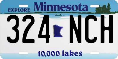 MN license plate 324NCH