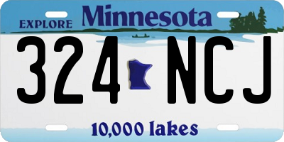 MN license plate 324NCJ