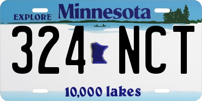 MN license plate 324NCT