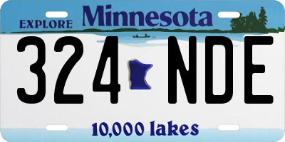 MN license plate 324NDE