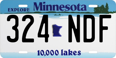 MN license plate 324NDF