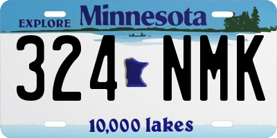 MN license plate 324NMK