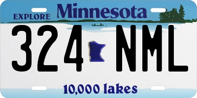 MN license plate 324NML