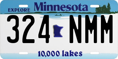 MN license plate 324NMM