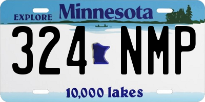 MN license plate 324NMP