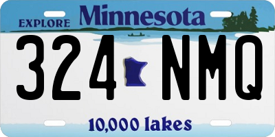 MN license plate 324NMQ