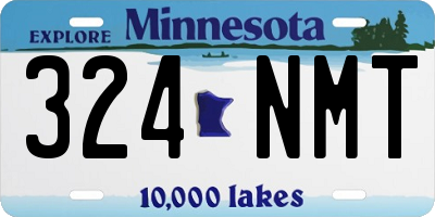 MN license plate 324NMT