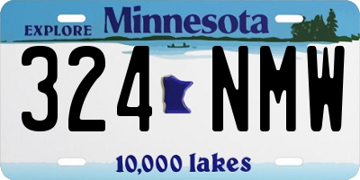 MN license plate 324NMW