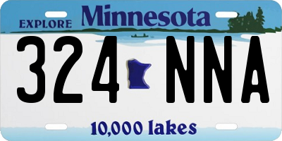 MN license plate 324NNA