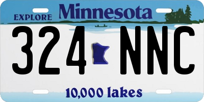 MN license plate 324NNC