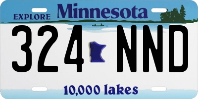 MN license plate 324NND