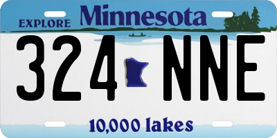 MN license plate 324NNE