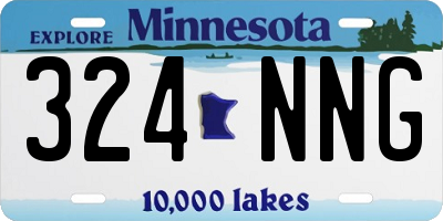 MN license plate 324NNG