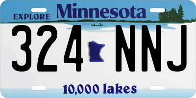 MN license plate 324NNJ