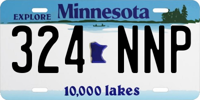 MN license plate 324NNP