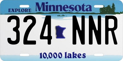 MN license plate 324NNR
