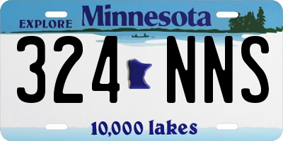 MN license plate 324NNS