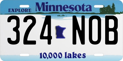 MN license plate 324NOB