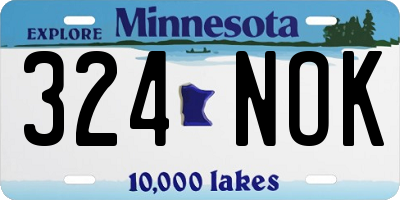 MN license plate 324NOK