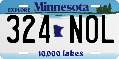 MN license plate 324NOL
