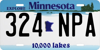 MN license plate 324NPA
