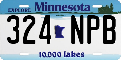 MN license plate 324NPB