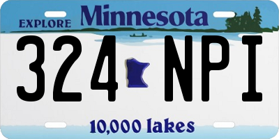 MN license plate 324NPI