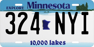 MN license plate 324NYI