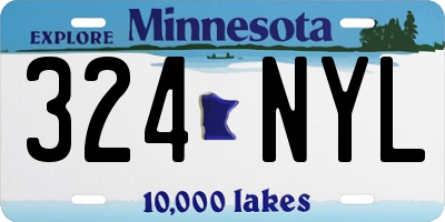 MN license plate 324NYL