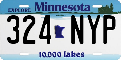 MN license plate 324NYP
