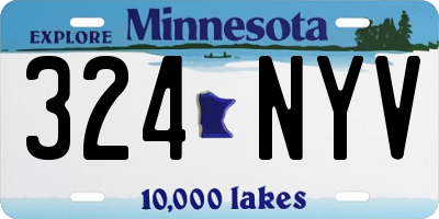 MN license plate 324NYV