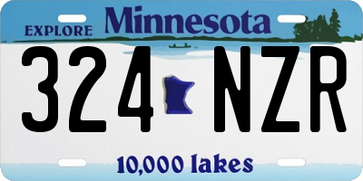 MN license plate 324NZR