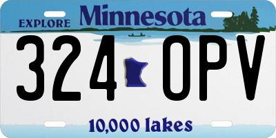 MN license plate 324OPV