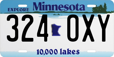 MN license plate 324OXY