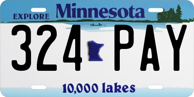 MN license plate 324PAY