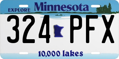 MN license plate 324PFX