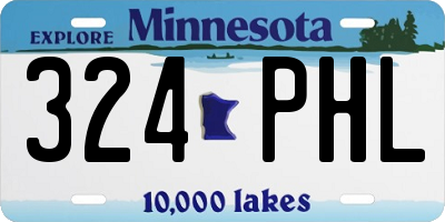 MN license plate 324PHL