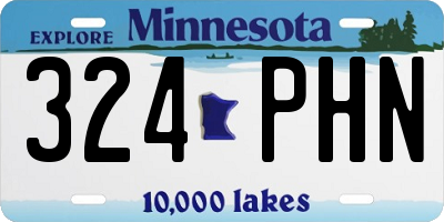 MN license plate 324PHN