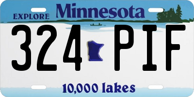 MN license plate 324PIF