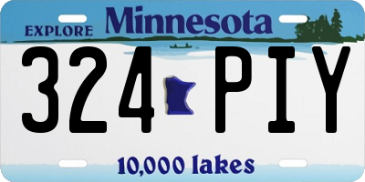 MN license plate 324PIY
