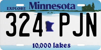 MN license plate 324PJN