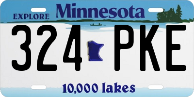 MN license plate 324PKE