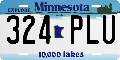 MN license plate 324PLU