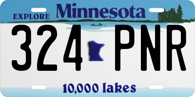 MN license plate 324PNR