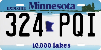 MN license plate 324PQI