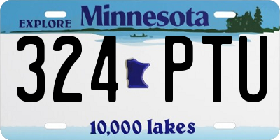 MN license plate 324PTU