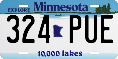 MN license plate 324PUE