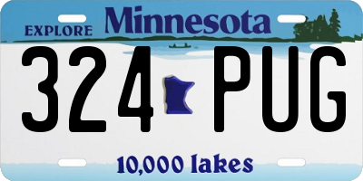 MN license plate 324PUG