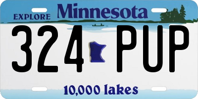 MN license plate 324PUP