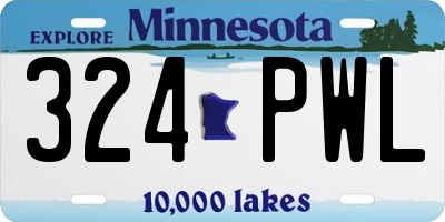 MN license plate 324PWL